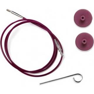 KnitPro Wire LILLA (40-150 cm) 126 cm til at lave 150 cm Sættet indeholder et kabel, to stoppere og en strammenøgle.