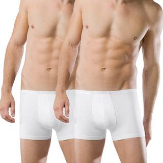 Schiesser Herren Trunks weiß Baumwolle & Mix unifarben