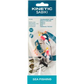 Kinetic Sabiki Tournament Surf Spin&Turn Fladfiskforfang #1/0 Pink