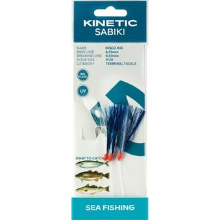 Kinetic Sabiki Disco Torsk/Makrel Forfang #1/0 Blue/White Flash