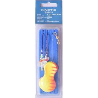 Kinetic Sabiki Plaice Leader Inline Fladfiske forfang #1 Yellow Orange Tiger 50 g