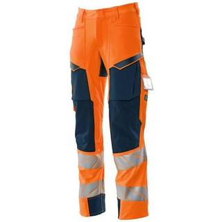 MASCOT ACCELERATE SAFE arbejdsbukser med knælommer, hi-vis gul/mørk marine - 82C50