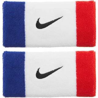 Nike Swoosh Doublewide Wristbands 2-Pack Habanero Red/Black