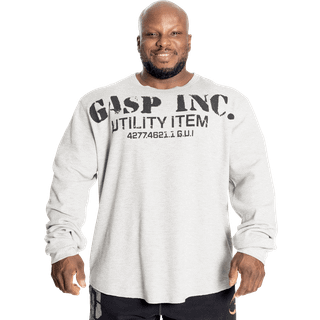 Thermal Gym Sweater, greymelange, large