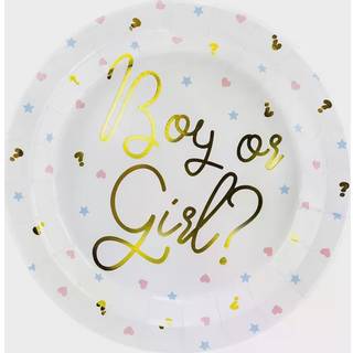 Tallerkener Boy Or Girl- 6stk (23cm)