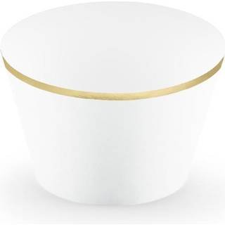 6 stk Cupcake wrappers Muffinkopper hvid