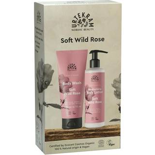 Urtekram Beauty sampak Dare to Dream Soft Wild Rose Body Lotion BodyWash 200 ml + 245 ml