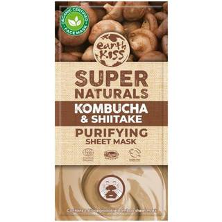 Ansigtsmaske Kombucha & Shiitake Purifying Sheet Super Natur - 1 styk - Earth Kiss