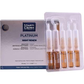 MartiDerm Platinum Night Renew Natserum mod rynker I ampuller 30x2 ml - 30x2 ml