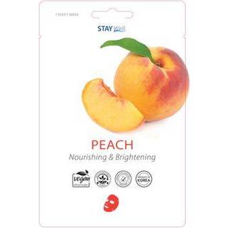 Stay Well Vegan Sheet Mask Peach 3pcs