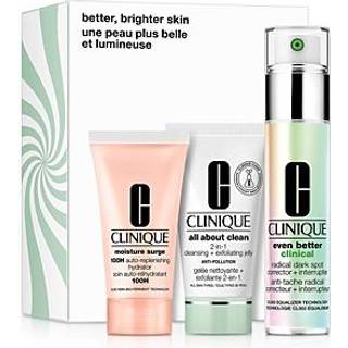 Clinique Even Better Gift Set 30ml Perfecting Serum + 30ml Moisturizing Gel Cream + 30ml Exfoliating Jelly