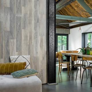 WallArt brædder med trælook egetræsstil hvidtet