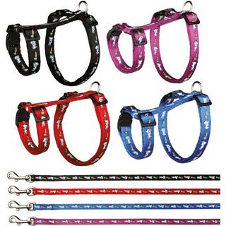 Trixie Harness with leash rabbits 25-44 cm/10 mm 1.25 m - Assorted