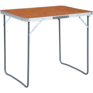foldbart campingbord med metalstel 80 x 60 cm