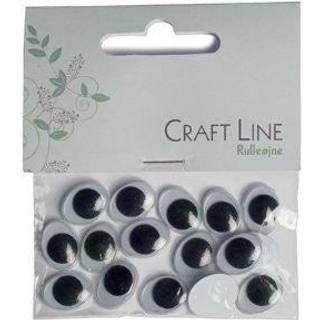 Craft Line Rulleøjne Oval 15 mm, 20 stk 20 stk rulleøjne fra Craft Line. Rulleøjnene måler 15 mm og har en oval form. Flad bagside til pålimning.