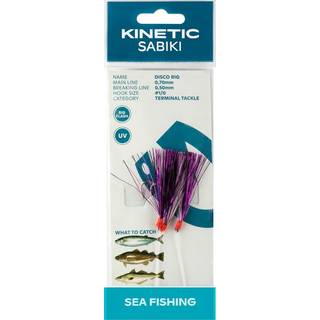 Kinetic Sabiki Disco Torsk/Makrel Forfang #1/0 Pink/White Flash