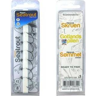 Rigged Seatrout Single Hooks / Enkelt kroge