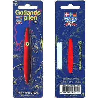 Gotlandspilen 18g Gennemløbsblink Fl. Red/Black