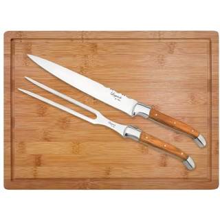 Laguiole By Hâws skæresæt, oliventræ, inkl skærebræt af bambus