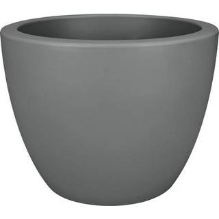 Rund krukke med hjul - Pure Soft - Antracit - 40 cm