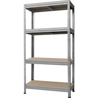Work-it Stålreol 4 hylder 280 kg. 35x75x180cm. ✓ På lager - klar til levering og afhentning