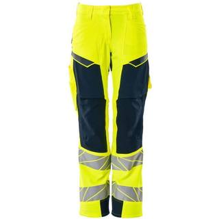 MASCOT® Bukser med knælommer Hi-Vis Gul/Mørk Marine 19078-511-17010 82C36