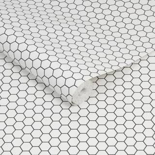 Contour Anti-bacterial Wallpaper Hexagon Lattice 112650