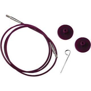 KnitPro Wire LILLA (40-150 cm) 56 cm til at lave 80 cm Sættet indeholder et kabel, to stoppere og en strammenøgle.
