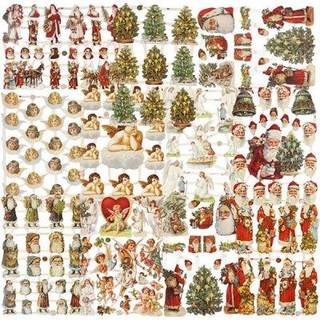 Glansbilleder, jul, ark 16,5x23,5 cm, 30 ark/ 1 pk.