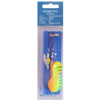 Kinetic Sabiki Plaice Leader Inline Fladfiske forfang #1 Yellow Green Tiger 50 g