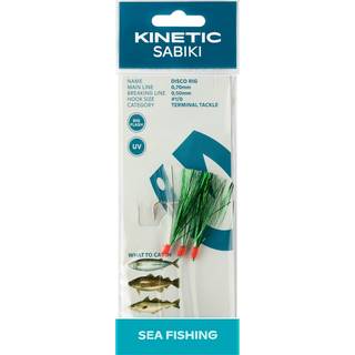 Kinetic Sabiki Disco Torsk/Makrel Forfang #1/0 Green/White Flash