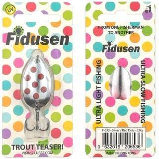 Fidusen 2.8g Micro blink Silver/Red Dots (Mettallic)