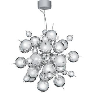Hængelampe Molecule, kromfarvet, metal, 12 lyskilder, G4
