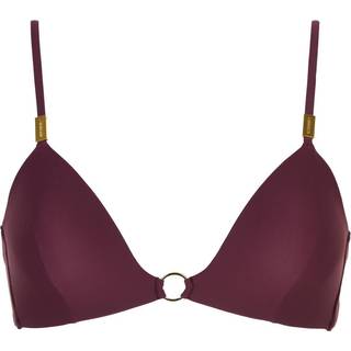Calvin Klein Core Solid Fixed Triangel Bikini - Wine red - X-Small
