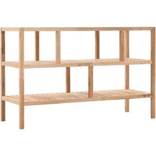 badeværelsesreol 100x40x65 cm massivt valnøddetræ