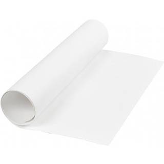Hvidt Læderpapir 50 cm x 1 m - 350 g, Kreativt Valg