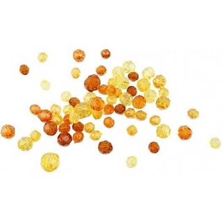 Facetperler, str. 4-12 mm, hulstr. 1-2,5 mm, gul (32227), 250 g/ 1 pk.