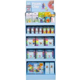 Gulvdisplay med Foam Clay®, H: 1560 mm, D: 390 mm, B: 580 mm, ass. farver, 102 enh./ 1 pk.