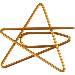 Stjerneformede guldklips, 30x30 mm, 6 stk.