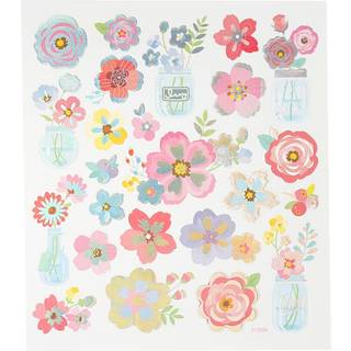Forårsblomster Stickers - 15x16,5 cm, 1 ark