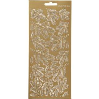 Guld Kviste Stickers - 10x23 cm Selvklæbende Ark