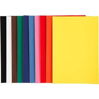 Velourpapir A4, 10 ark, assorterede farver