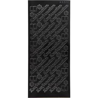 Stilfulde Sort Folie Stickers til Konfirmation - 1 Ark