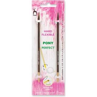 Pony Perfect Udskiftlige Rundpinde KORTE (3.00-10.00mm) Korte udskiftbare rundpinde til at lave 40 cm rundpinde. Pindene måler 10,5 cm og fås i størrelser fra 3.00 - 10.00 mm. Kabel medfølger ikke. Pony wire kan købes her.