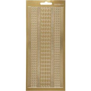 Guld Folie Stickers 10x23 cm - Elegant Dekoration