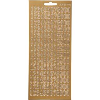 Guld Tal Stickers 10x23 cm - Elegant Dekoration