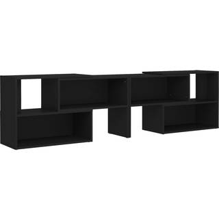 tv-skab 149x30x52 cm konstrueret træ hvid højglans