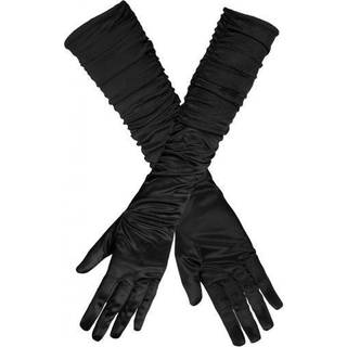 Satinhandsker, sort