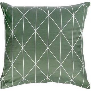 Pudebetræk 60x63 cm - Graphic harlekin -  Grøn - 100% Bomuldssatin
