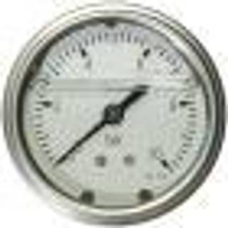 Manometer 1/4XØ63 0-250 bar, bagudrettet studs med glycerin